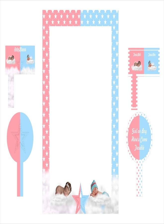 Theme My Party Baby Shower Decoration Theme Pink or Blue for Baby Shower (Photo Booth) - Image 1